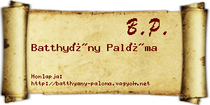 Batthyány Palóma névjegykártya